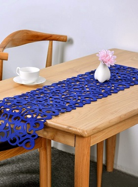 Felt Table Runner Hollow Out Table Runners Foldable Kitchen