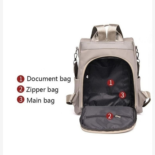 好货Fashion Womens Backpack Casual Nylon Solid Color School