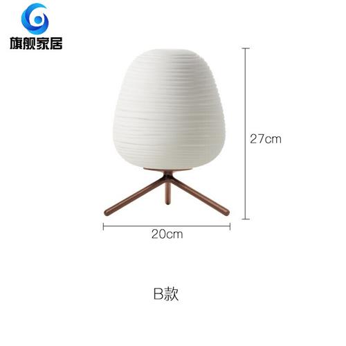 北欧轻奢卧室床头台灯简约现代酒店个性创意玻璃螺纹裸蛹线圈装饰