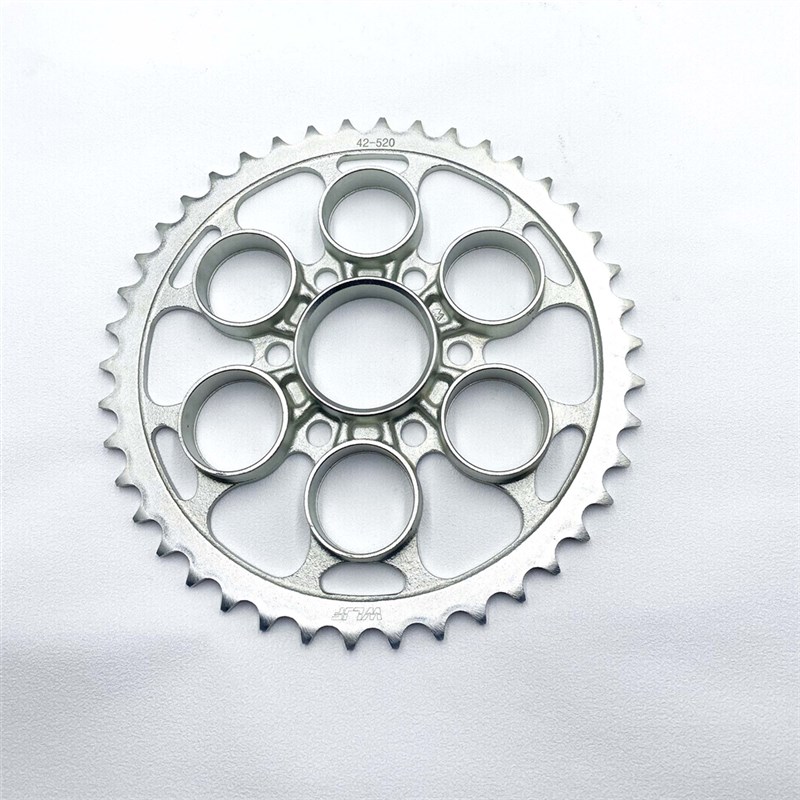 适用珠峰凯越500X/F单摇臂摩托车链条链盘牙盘三件套链油封链条