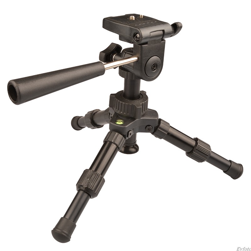 迷你桌面三脚架三维云台俯仰调节竖拍支架适用微单反相机微距近摄