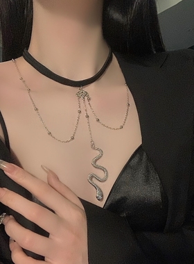 欧美小蛇大腿链流苏身体装饰锁骨链女夏季性感度假露腿裙子饰品