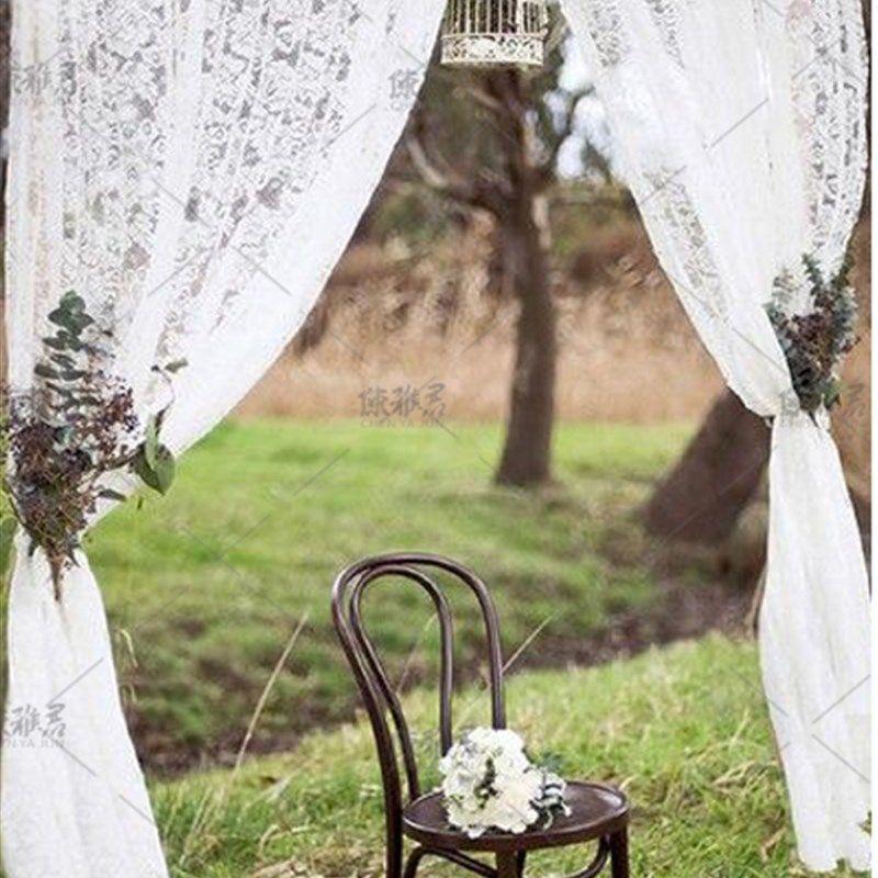 DIY婚礼场景影楼道具影楼新款摄影道具三亚旅拍蕾丝纱帘道具