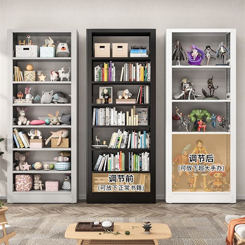 学校图书馆钢制书架资料档案架阅览室书籍架家用多层落地置物架铁