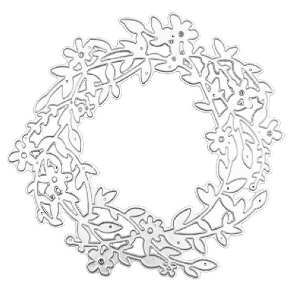 Circle Embossing Die Cuts Templates 3 x 3.5In for Birthday