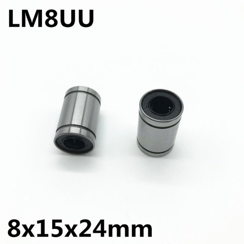 10pcs LM8UU ball bearing inner diameter 8x15x24mm guide line
