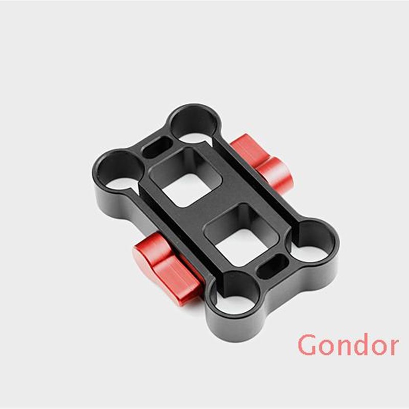 赞邦单反套件 四孔连接件 15MM四孔管夹连接件 导管肩托连接部件