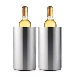 2 Pack Stainless Steel Double Wall Wine Cooler Bucket,
