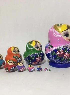 Layers Russian Nesting Dolls Matryoshka Wooden Hand