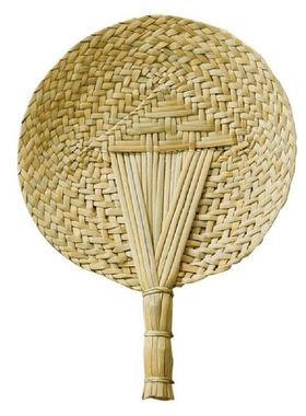 Vintage Hand-Woven Fan Innovative Handmade Cattail Leaf