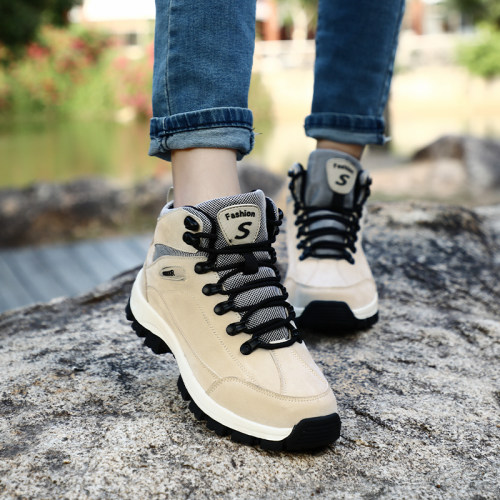 极速Winter Warm Camping Ankle Shoes Men Women Mountain Climb
