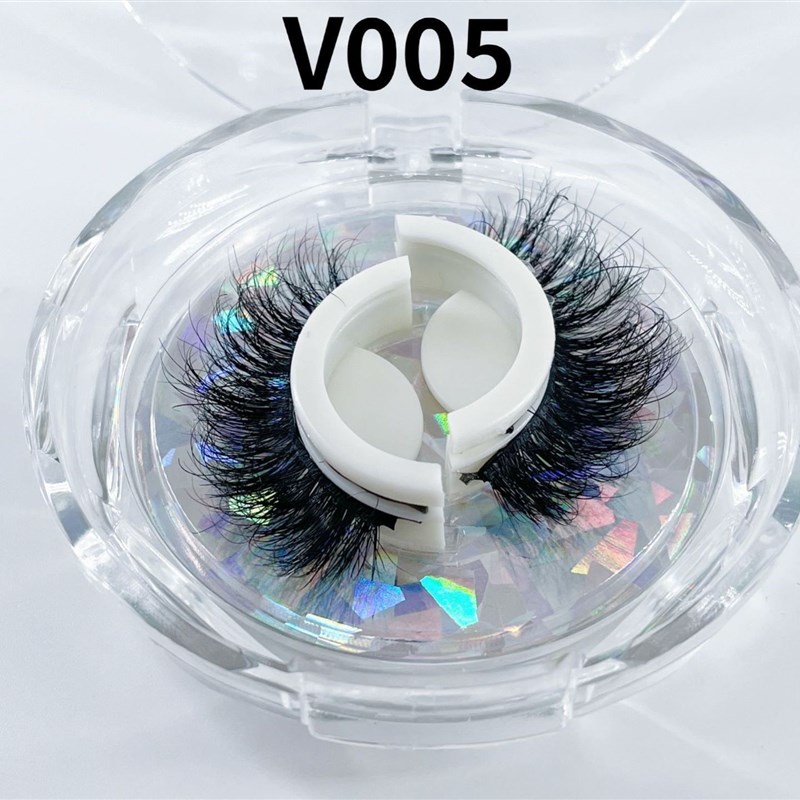 Self-adhesive False Eyelashes Natural Curly Thick Wispy 3