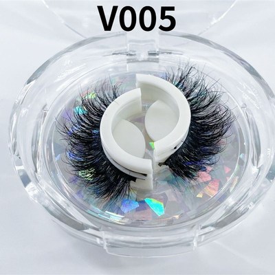 Self-adhesive False Eyelashes Natural Curly Thick Wispy 3