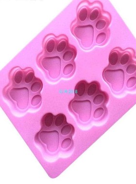 Sixth Puppy Footprints Silicone Cake Mold 6 Cat Claw Handmad