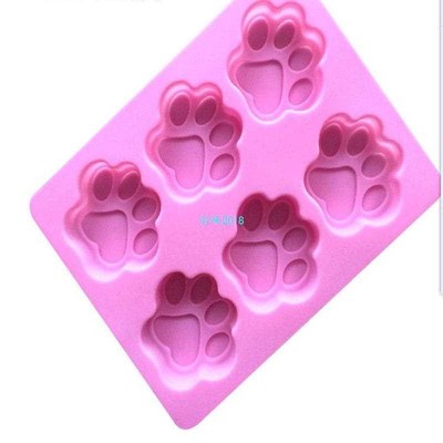 Sixth Puppy Footprints Silicone Cake Mold 6 Cat Claw Handmad