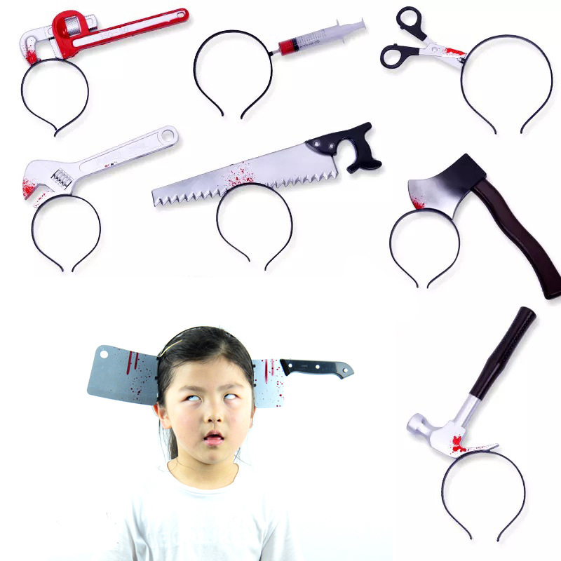 Horror Headband Halloween Decoration Scary Knife Halloween A