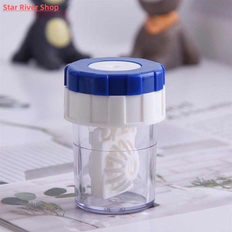 Contact Lens Cleaner Case Box Manual Rotation Type Plastic C