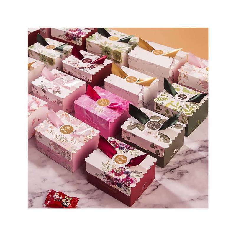 2020新款结婚喜糖盒森系欧式创意婚礼个性糖果礼盒装粉色纸盒空