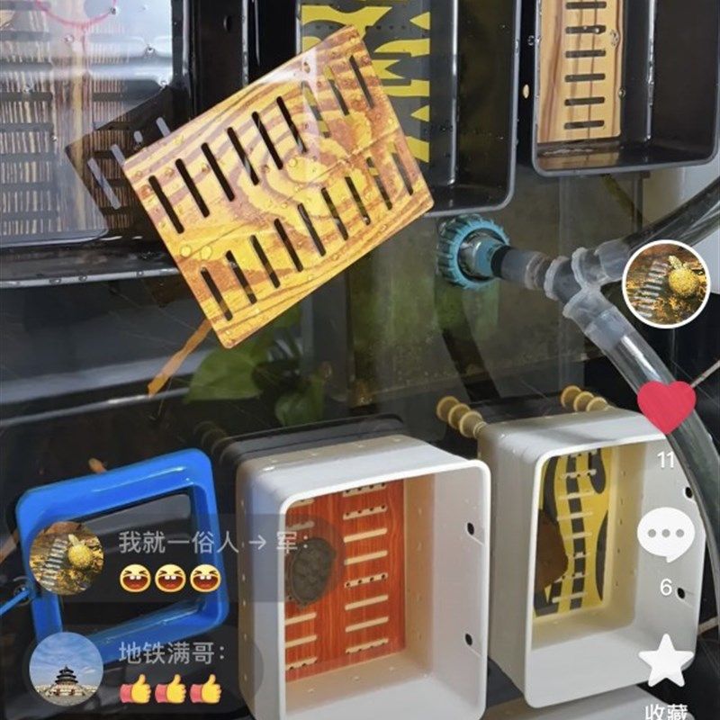 定制压克力鱼缸隔板龟缸木纹隔离板窄桥发色木纹板盖板底板背板