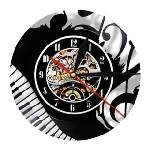 Notes Vinyl Record Piano Musician Music Clock Pianist Room