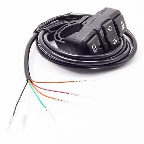 厂家电动脚踏车方向灯开关带s双闪助力单车2合1按钮通用滑板车摩