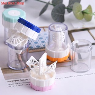 Contact Lens Cleaner Case Box Manual Rotation Type Plastic C