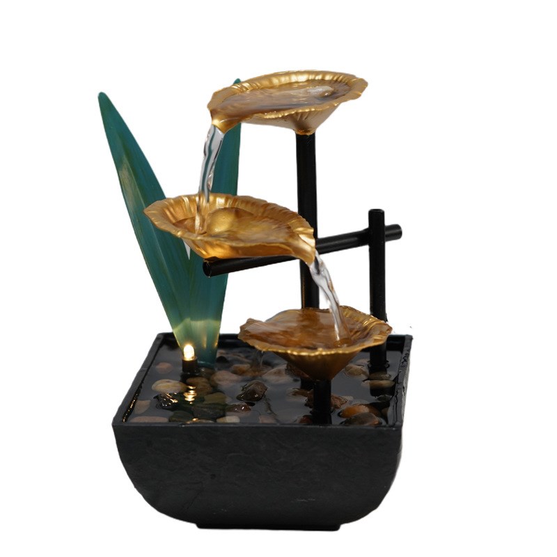 厂家程式设计师桌面流水摆件高山治愈心情办公室茶台清新装饰开业