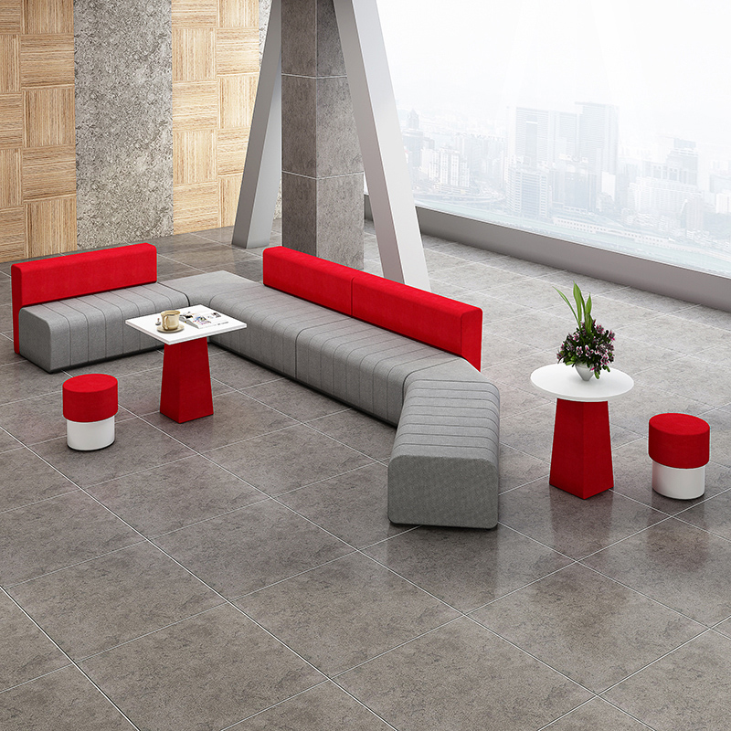 创意沙发简约现代办公商务接待休闲组合大厅会客洽谈区布艺沙发