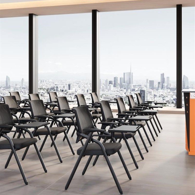 培训椅带小桌板可折叠写字板会议室凳子开会办公带桌子的一体椅子