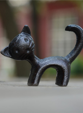 铸铁小驴 小狗 小狐狸 小猫 创意复古铸铁摆件 俏皮动物造型纸镇