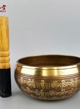 铜器铜颂钵铜磬罄金钵尼泊尔佛音碗佛头金钵静心钵瑜伽钵供奉摆件