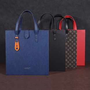 新款红酒礼品包装盒空盒子2支装红酒盒带红酒杯手提双支红酒礼盒