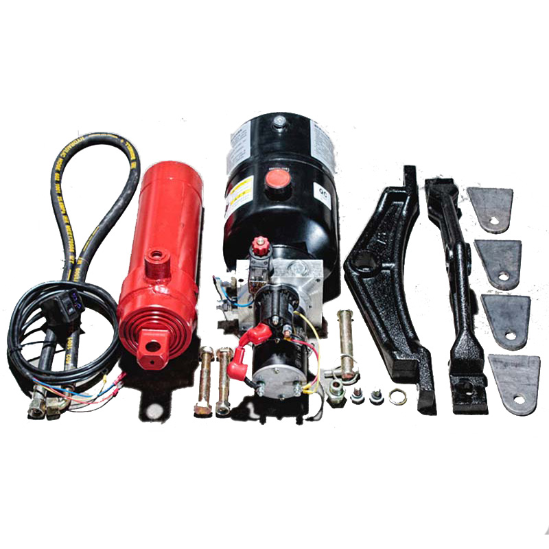 电动摩托燃油三轮车自卸液压改装翻斗配E件电控升降全套12v48v60v