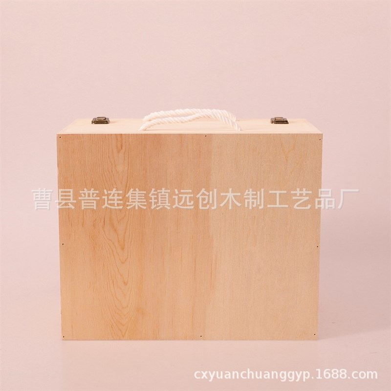 红酒盒木盒六支装松木加大款勃艮第红酒木箱6瓶装红酒礼盒定制