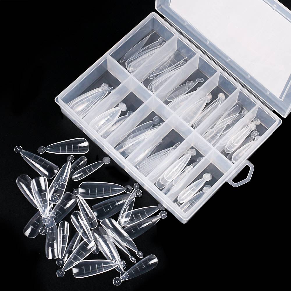 120pcs Almond Dual Nail Form False Nail Tips Extension Gel