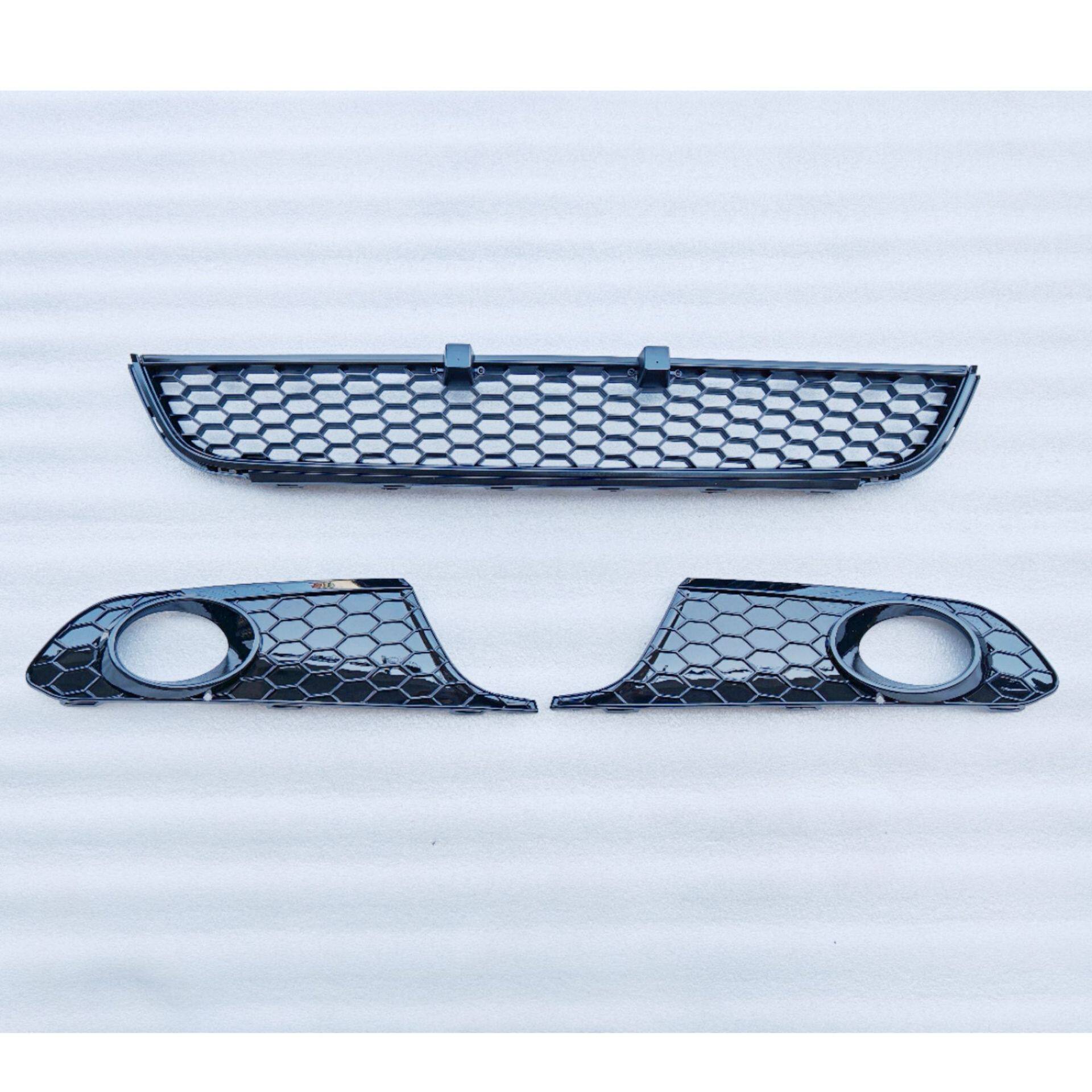 适用于大众Jetta12款速腾MK6改装蜂窝款下中网 雾灯框 一套