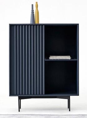 蓝色烤漆餐边柜现代简约玄关储物柜多功能装饰柜小书柜茶水柜包邮