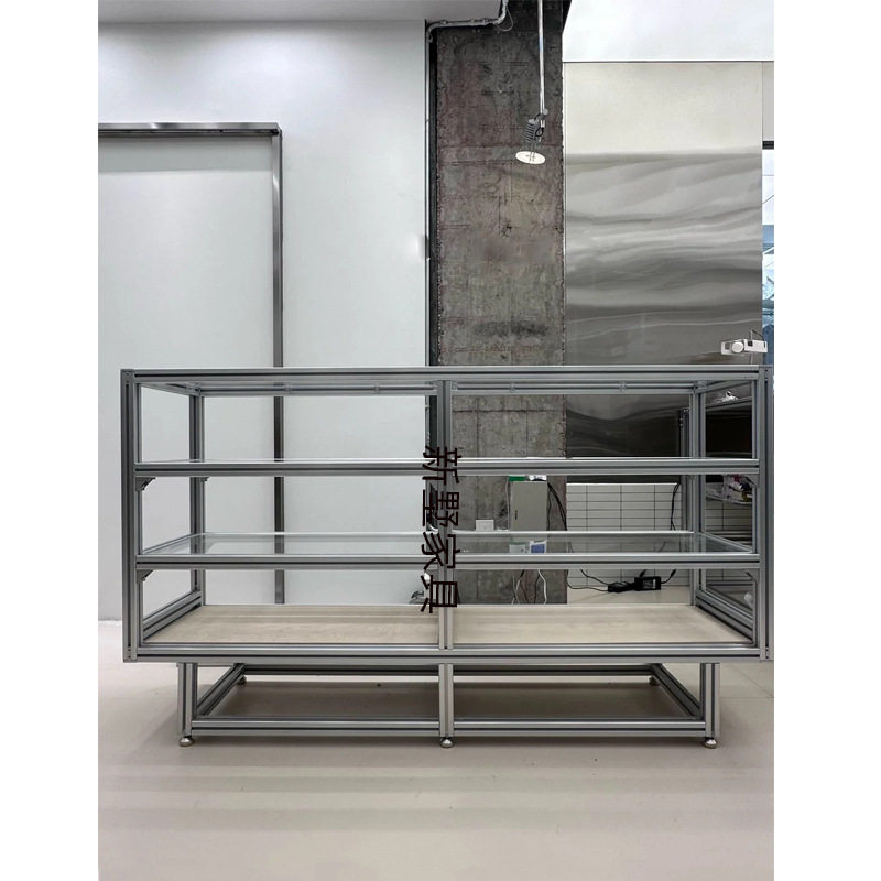 中古风铝型材龚亚峰展示柜