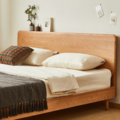 北欧家用主卧实木床日式 1.5米樱桃木简约现代单人1.8全实木双人床