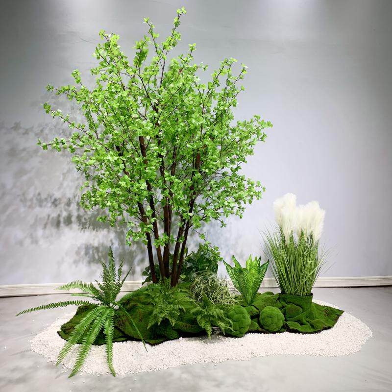 仿真吊钟树景观室内外橱窗摆件大型绿植造景组合北欧风马醉木装饰