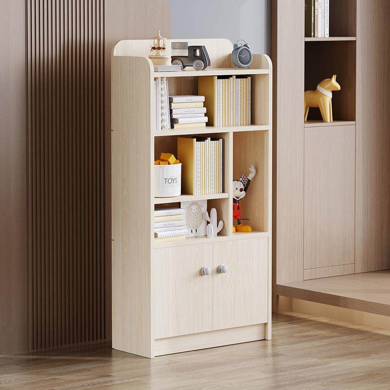 实木书柜置物架落地一体靠墙转角窄型储物柜学生桌边书架环保材质