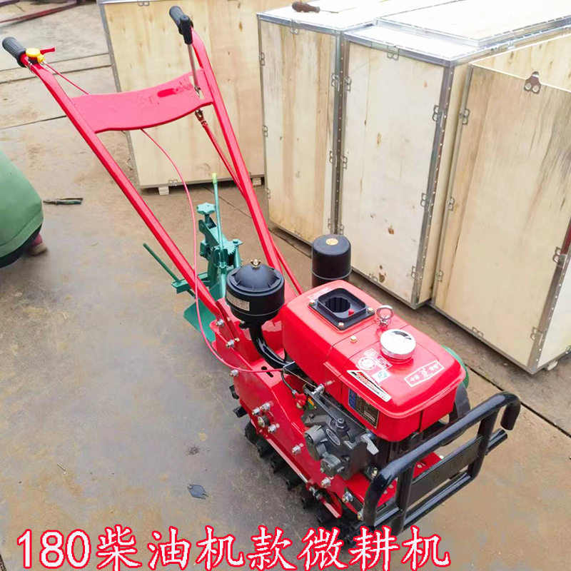 柴油汽油款微耕机旋耕机农机农耕犁地起垄开沟除草 微耕机 耕地机