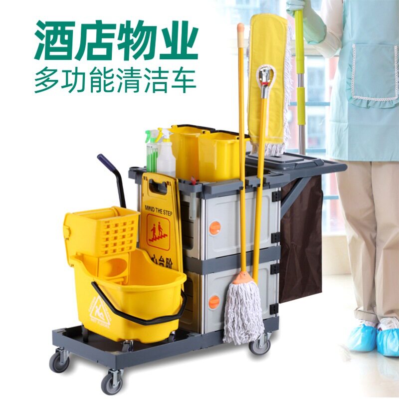 欧式多功能保洁手推车