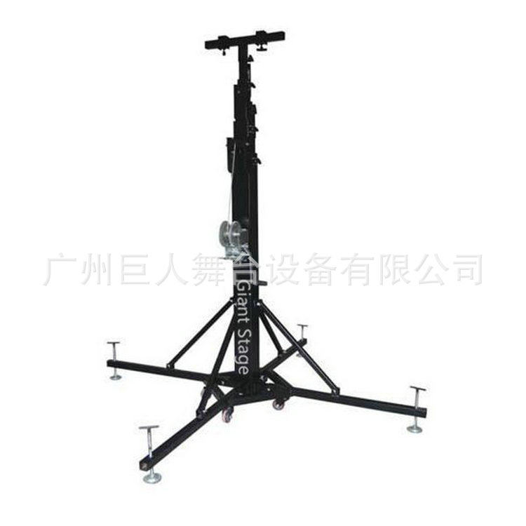 活动灯光桁架 手摇带轮背景灯光支架 可折叠可推手摇架