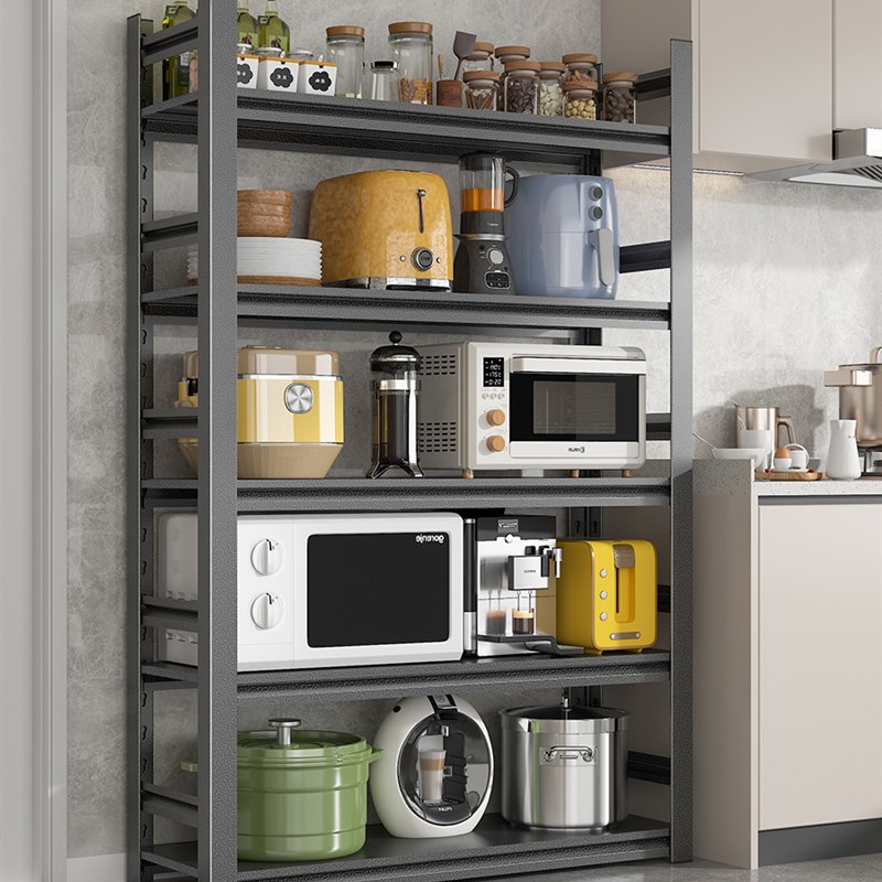 新厨房置物架落地多层微波炉烤箱收纳层架锅具铁架餐厨具储物柜橱