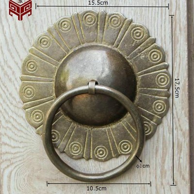 中式仿古复古门大门实木门拉环把手 铜狮子头拉手兽头门环铜FSPS