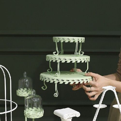 好货Green Colors Cake Stands for Party Table Pastries Cupcak