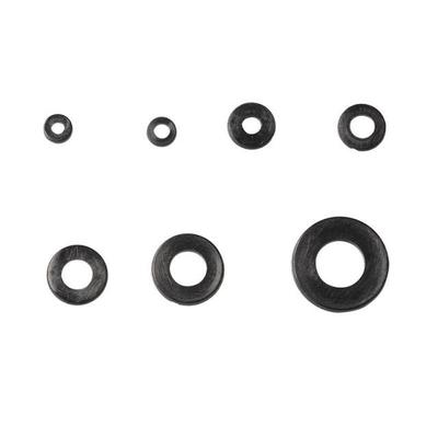 364Pcs Metric Black Nylon Washers M2-M8 Flat Ring Plain Repa