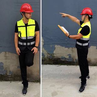 Front Safety Vest High Reflective Zipper With Str Visibility