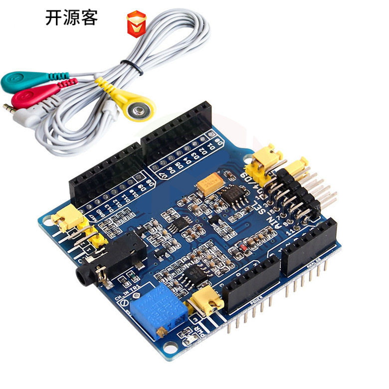 ECG EMG EKG SHIELD 肌电心电扩展板 肌肉电EMG传感器